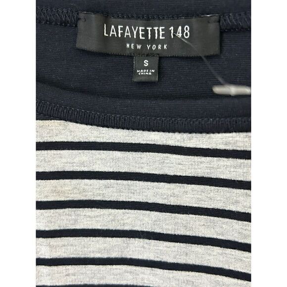 Lafayette 148 Striped Dolman Sleeves Sweat Shirt Dress Size S NEW! - Picture 8 of 9